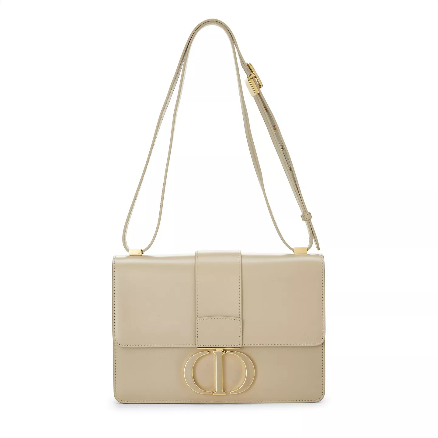 DIOR BEIGE CALFSKIN 30 MONTAIGNE SHOULDER BAG